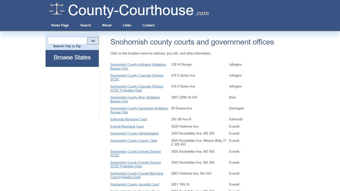 Courts in Snohomish County, WA - Courthouse Location and Information